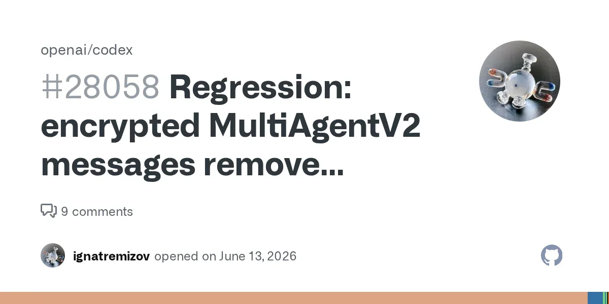 Codex starts encrypting sub-agent prompts