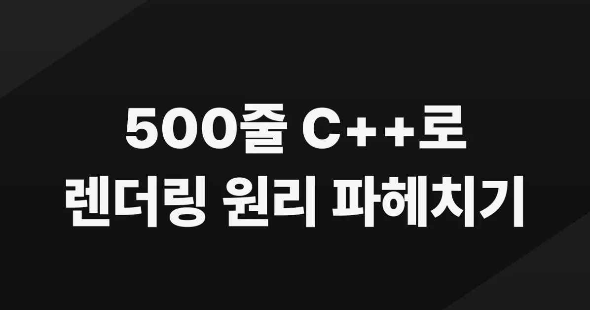 Software rendering in 500 lines of bare C++