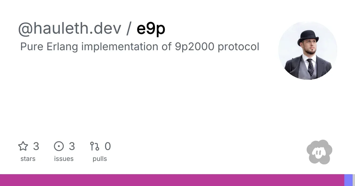 e9p - pure Erlang 9p implementation