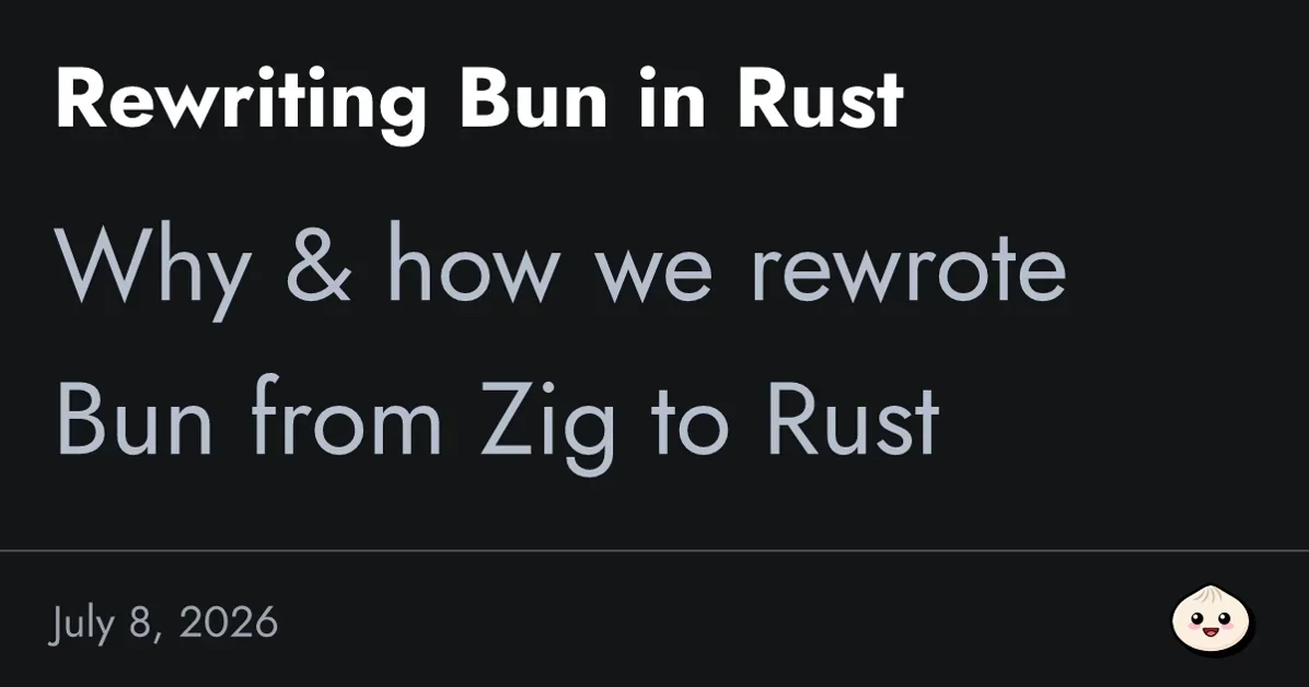 Rewriting Bun in Rust
