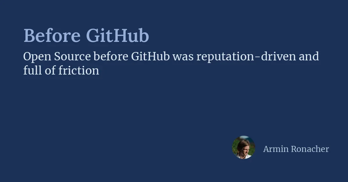Before GitHub