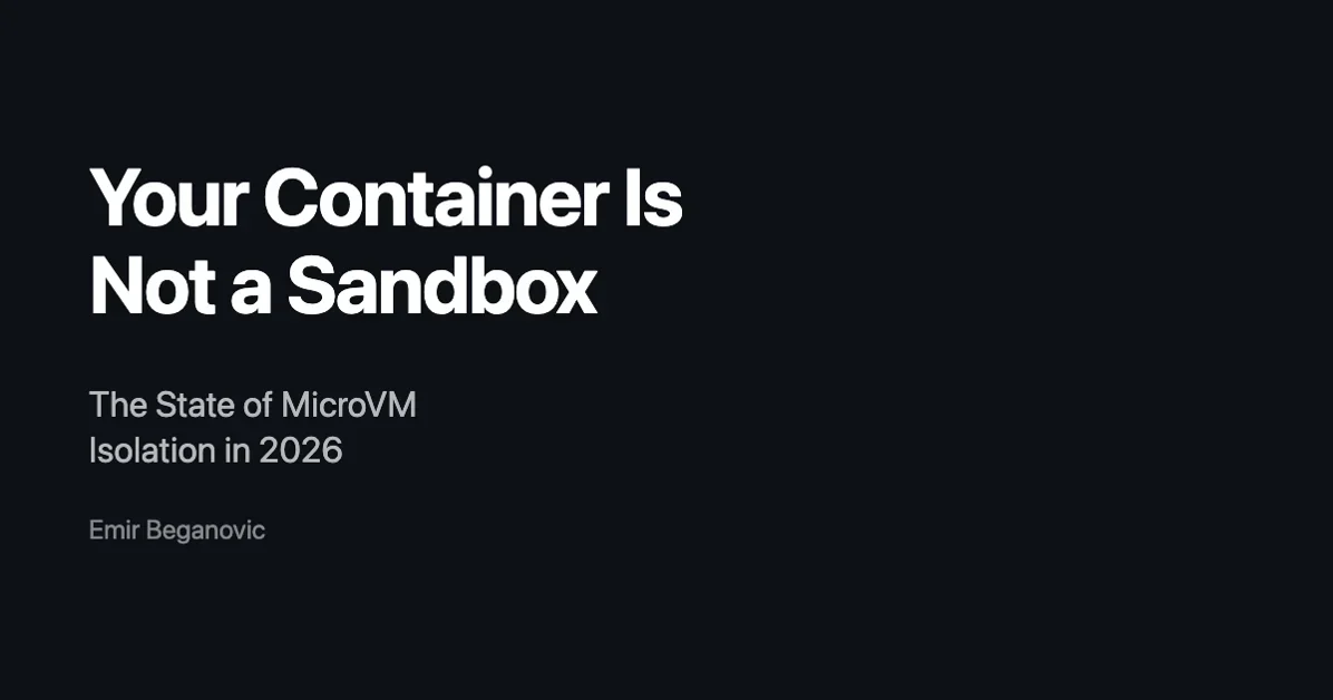 Your Container Is Not a Sandbox