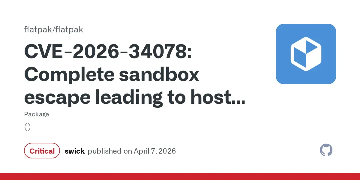 Flatpak: Complete Sandbox Escape
