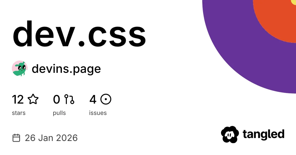 dev.css: tiny, simple, classless CSS framework inspired by new.css
