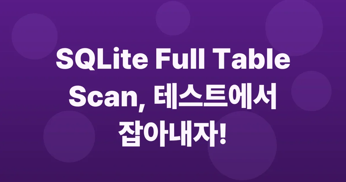 Detecting Full Table Scans With SQLite