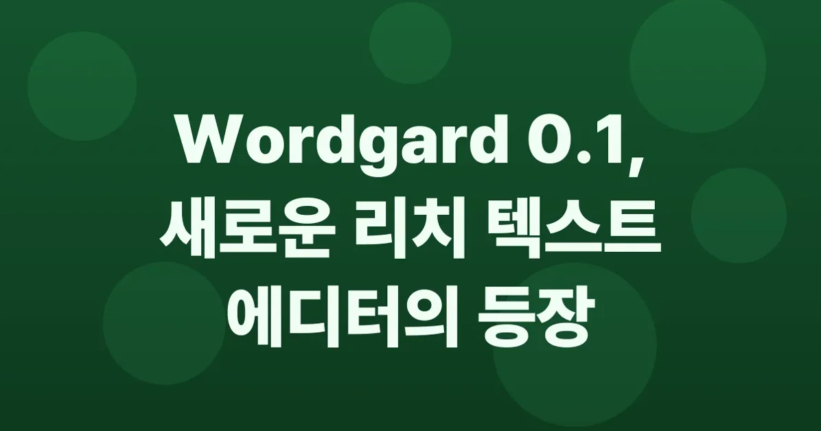 Wordgard Release 0.1
