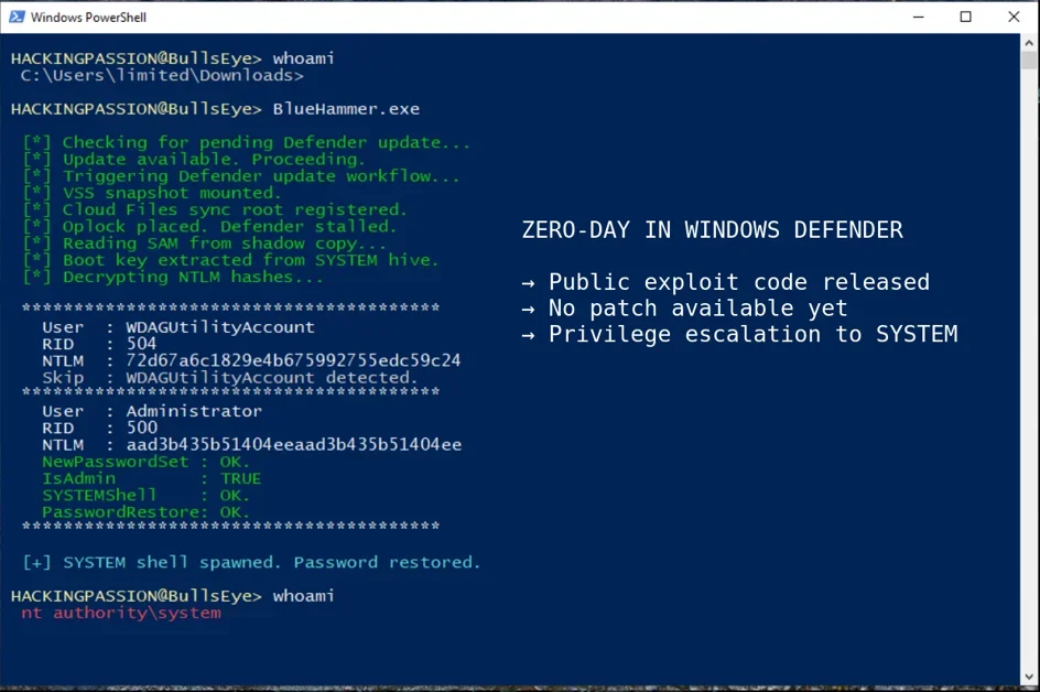 Windows Defender is being used to hack Windows