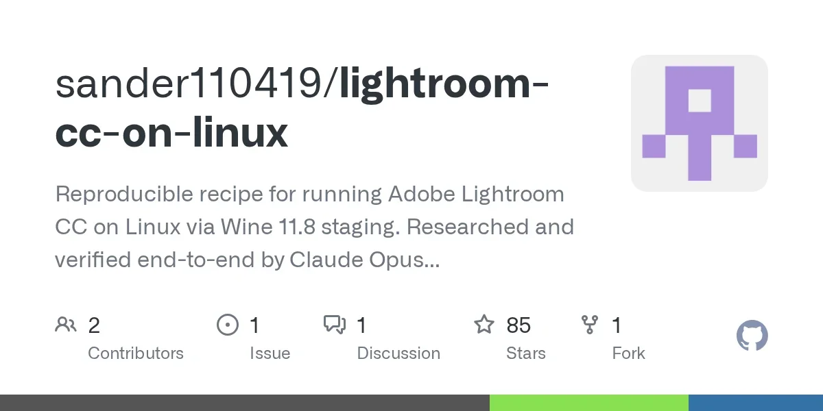 Claude Code managed to get Adobe Lightroom working on Linux