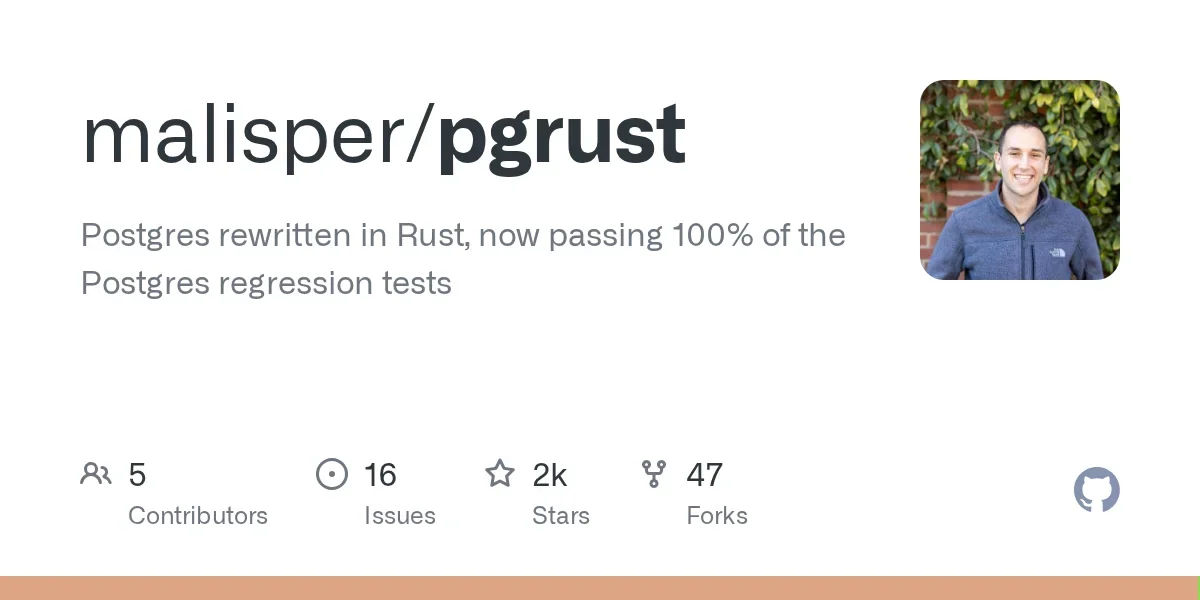 Postgres rewritten in Rust, now passing 100% of the Postgres regression tests