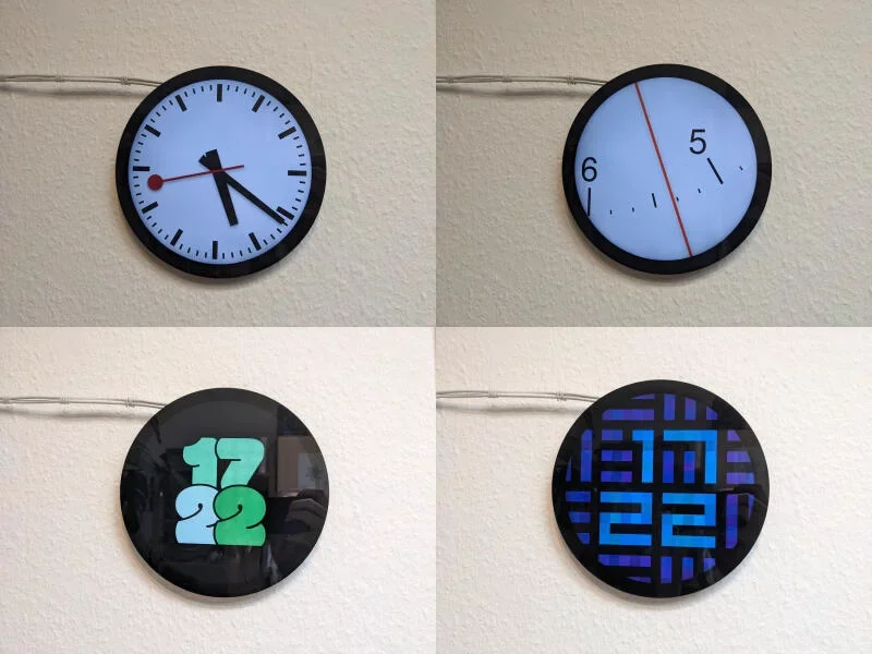 How to build a circular LCD clock