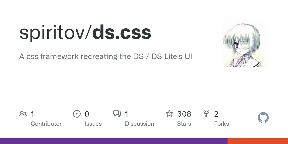 ds.css: A css framework recreating the DS / DS Lite's UI