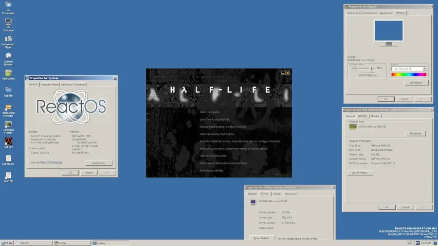 ReactOS "Open-Source Windows" Reaches The Milestone Of Being Able To Run Half-Life