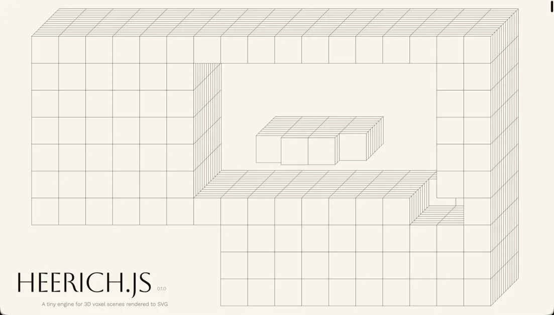 heerich.js - A tiny engine for 3D voxel scenes rendered to SVG