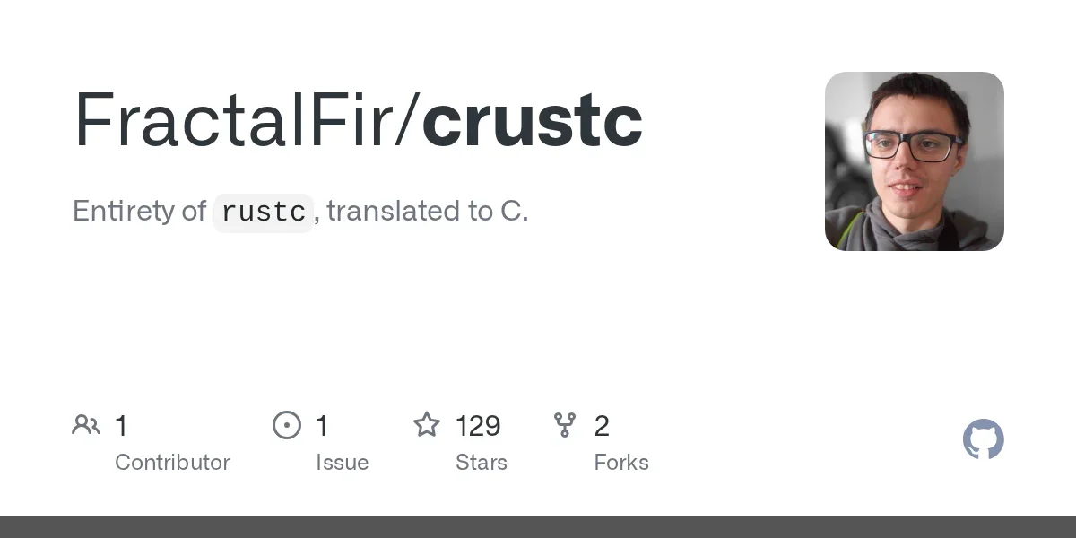 crustc: Entirety of rustc, translated to C