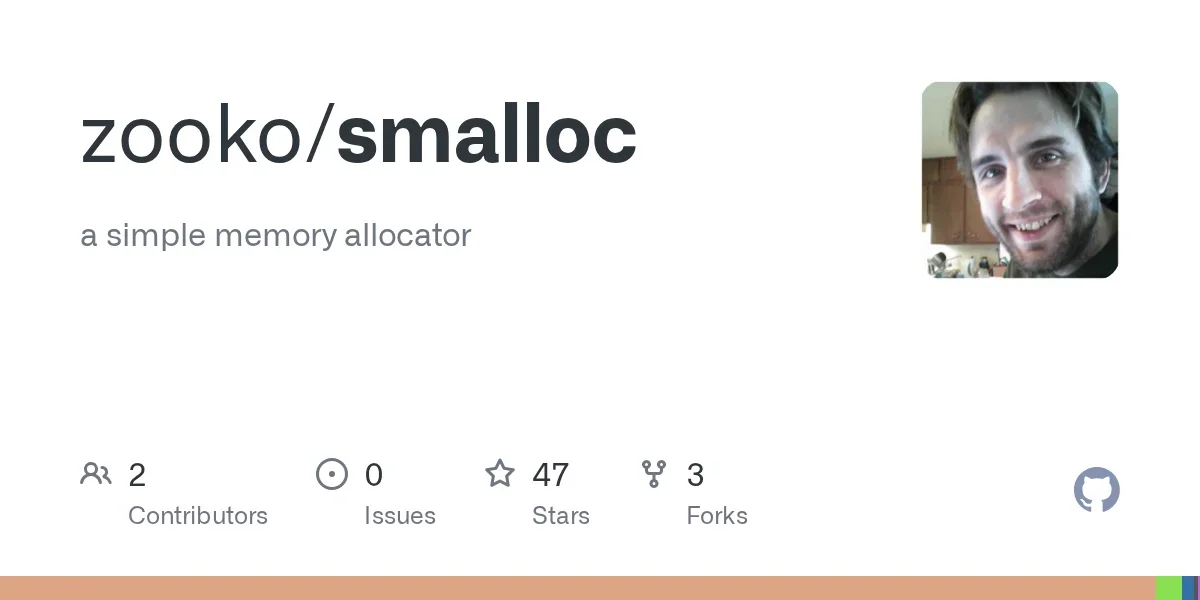smalloc: a simple memory allocator