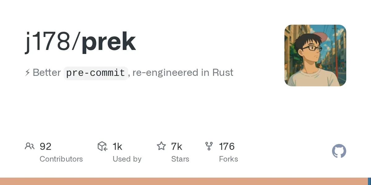 prek: a better `pre-commit`