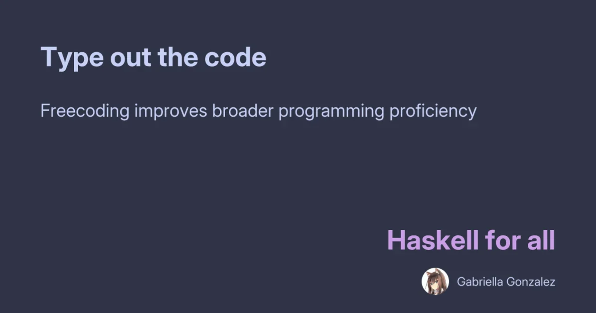 Type out the code