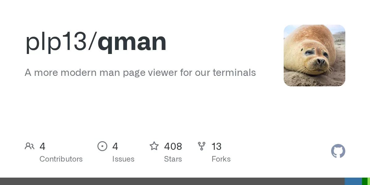 qman: A more modern man page viewer for our terminals