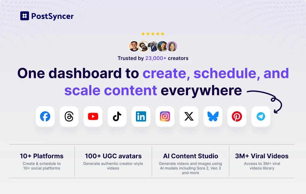 [PostSyncer] AI Content Maker, for Social Media Publishing