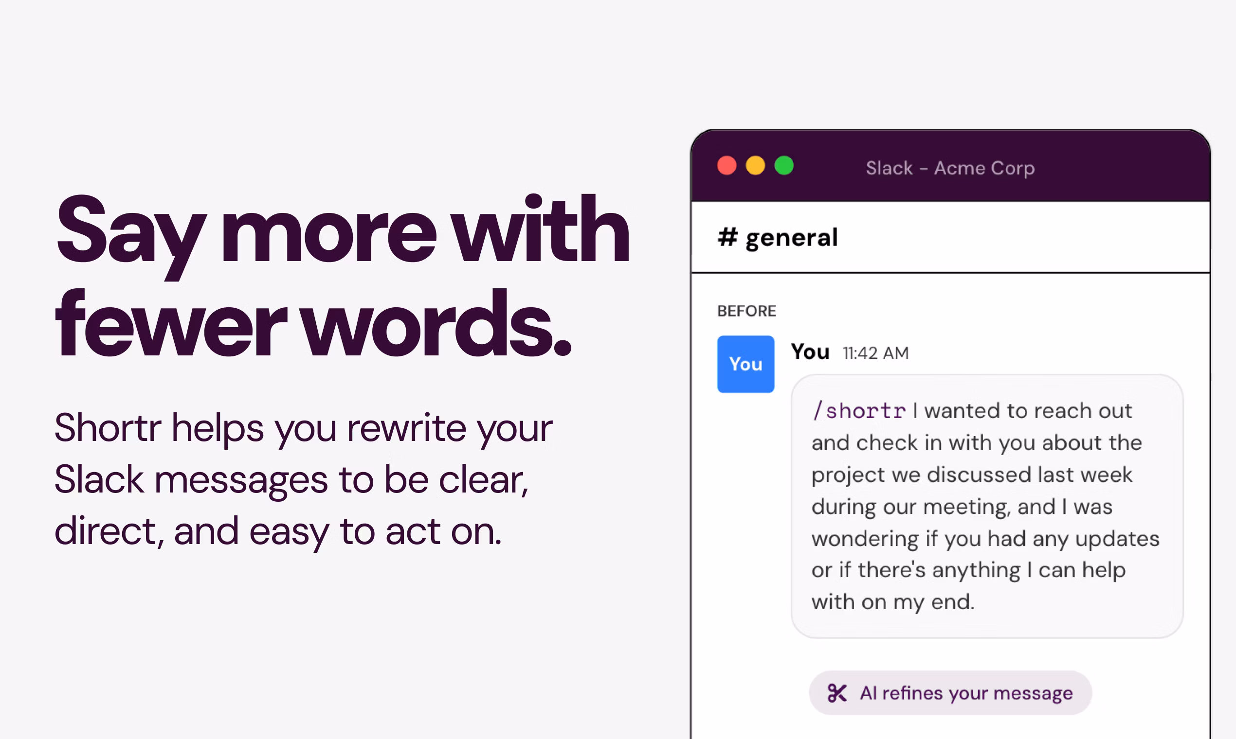 [Clear for Slack] Clear messages get answered quicker