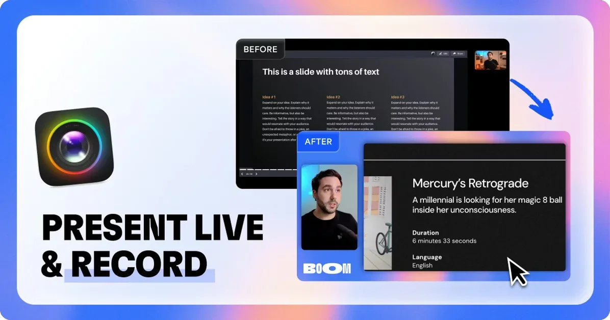 [Boom for Mac] Present & record with branded live layout changes