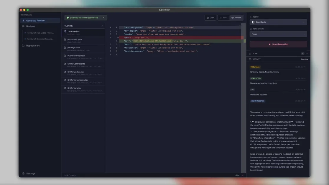 [LaReview] Open-source free next-generation code review