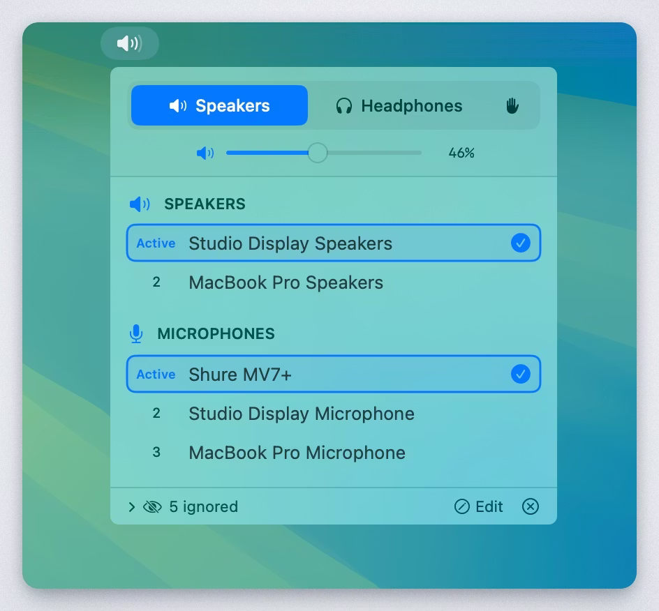 [AudioPriorityBar] Priority-based audio switching for macOS menu bar