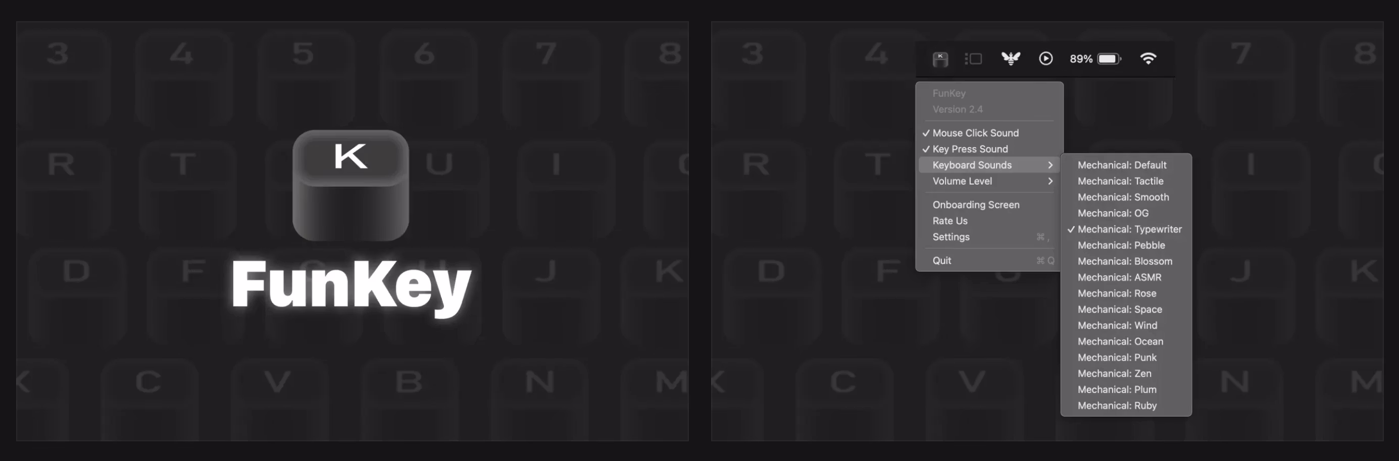 [FunKey 3.0] Satisfying mechanical keys + mouse click sounds to your Mac