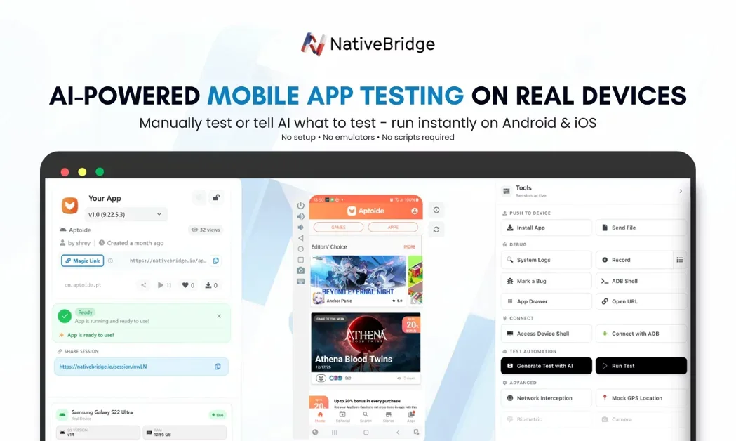 [NativeBridge] Automate mobile testing on real devices with AI