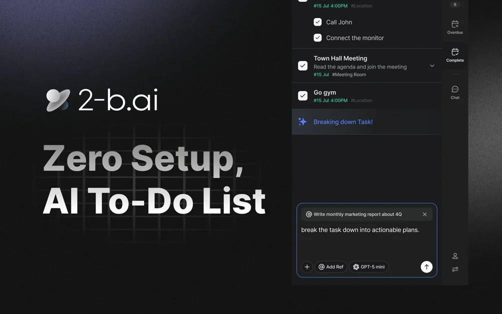 [2-b.ai] Todoist meets ChatGPT inside your browser
