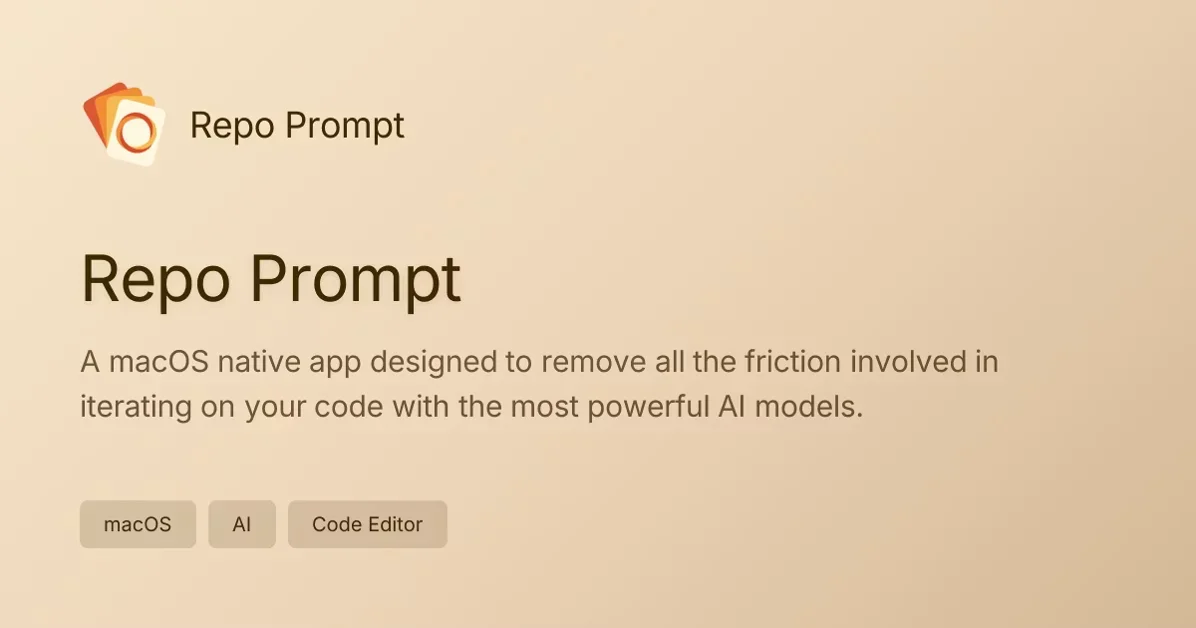 [Repo Prompt] Automate assembling the perfect context for your project