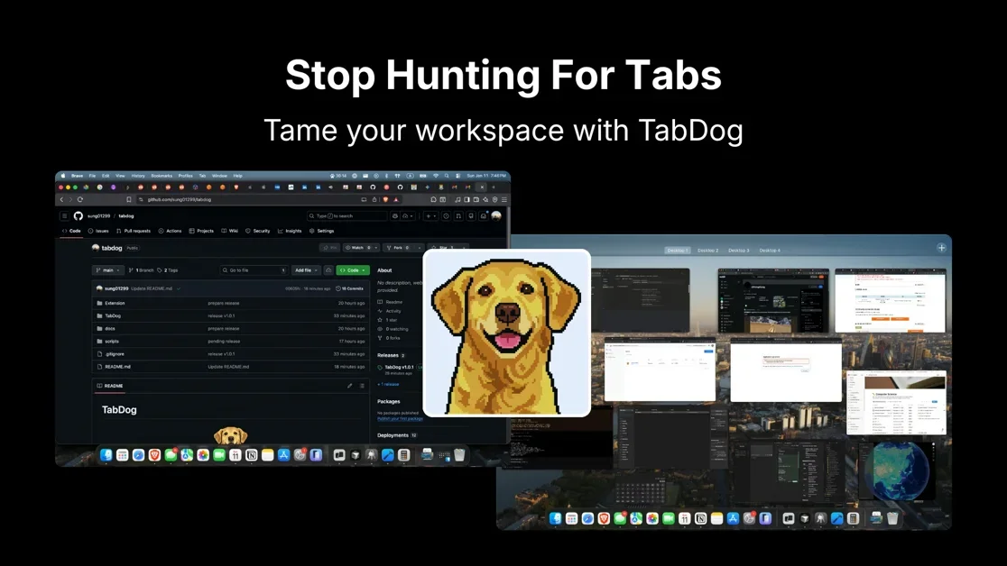 [TabDog] macOS menu bar app for managing browser tabs and apps