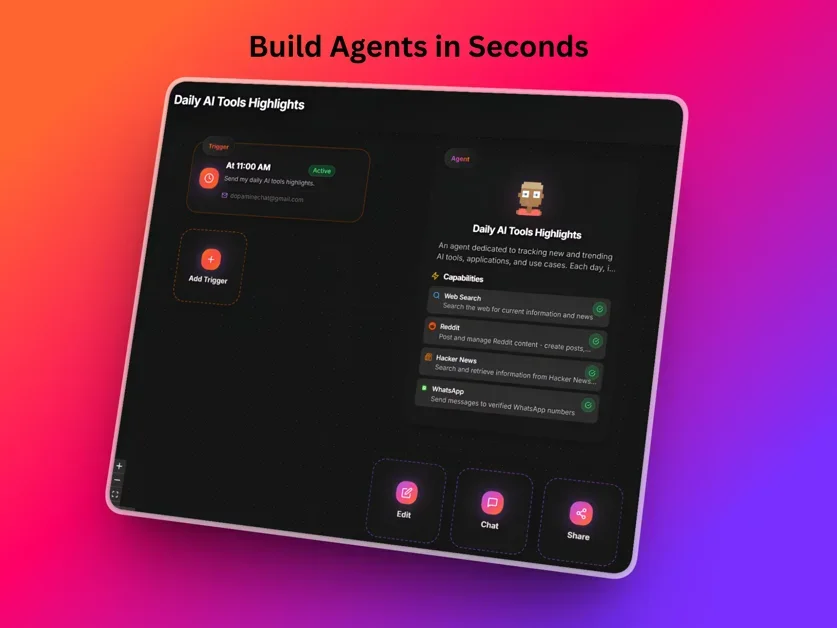 [Dopamine.chat] Effortlessly build your AI team for everything you do