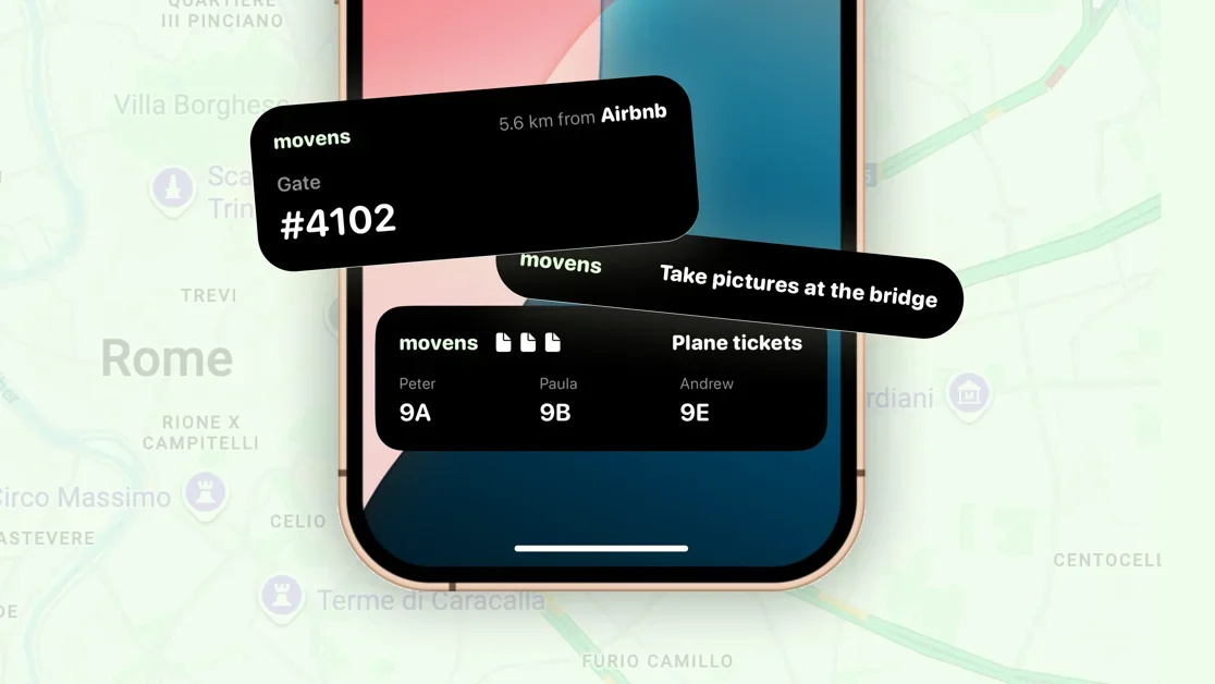 [Movens] Your travel organizer, live on the Lock Screen