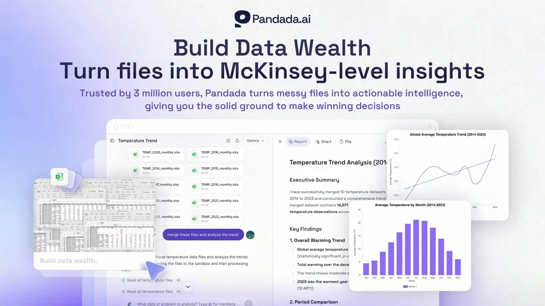 [Pandada AI] Build data wealth: Turns files into McKinsey-level insights