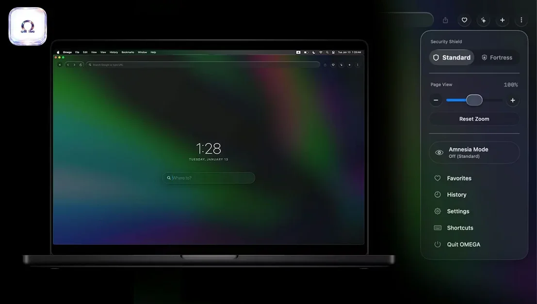 [OMEGA Ω™] 3.6MB browser that never tracks, profiles, or sells data