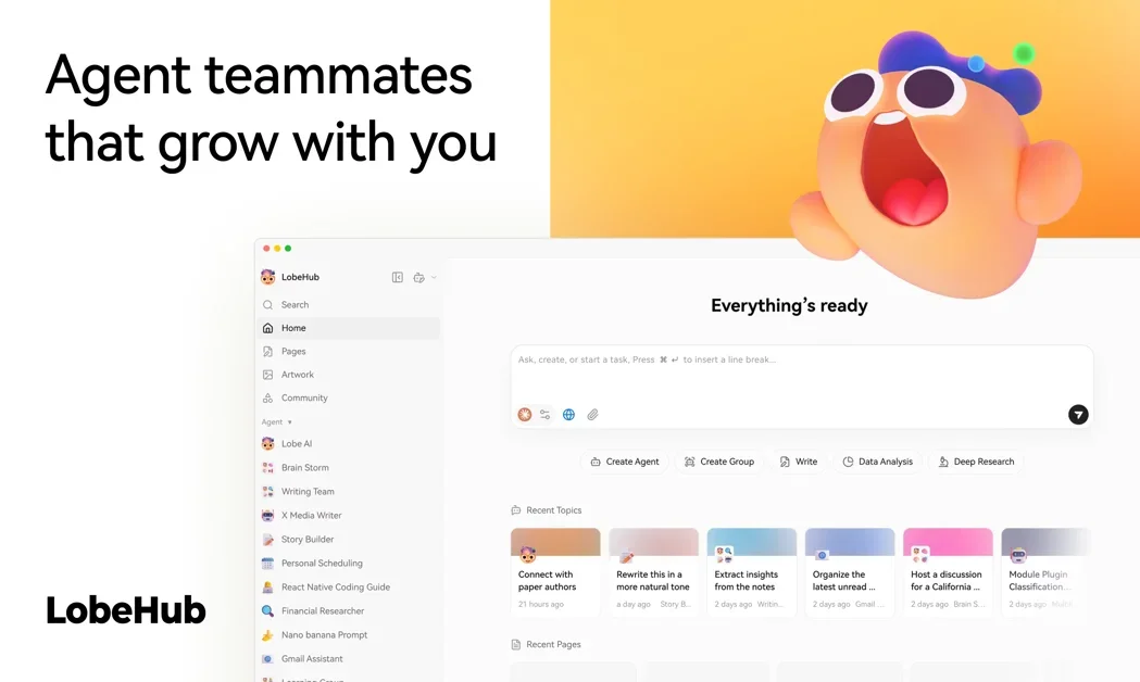 [LobeHub] Agent teammates that grow with you