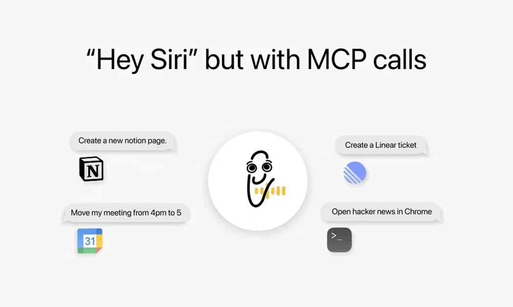 [Clippy, but on Steroids] "Hey Siri" with MCP calls and local LLM