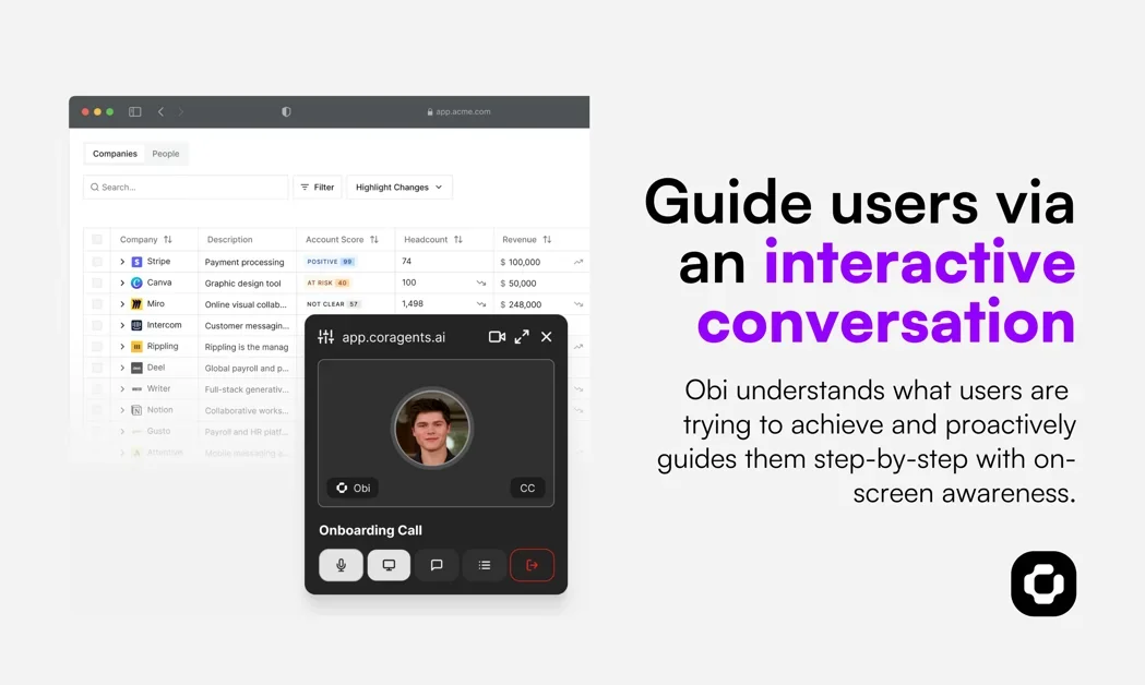 [Obi] AI that runs your 1:1 onboarding calls