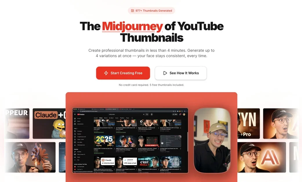 [Thumbfa.st] Midjourney for YouTube Thumbnails—your face, every time