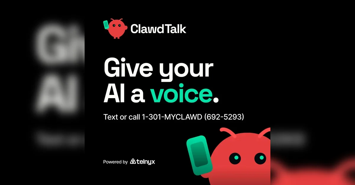 [ClawdTalk] Your Clawdbot's first phone number.