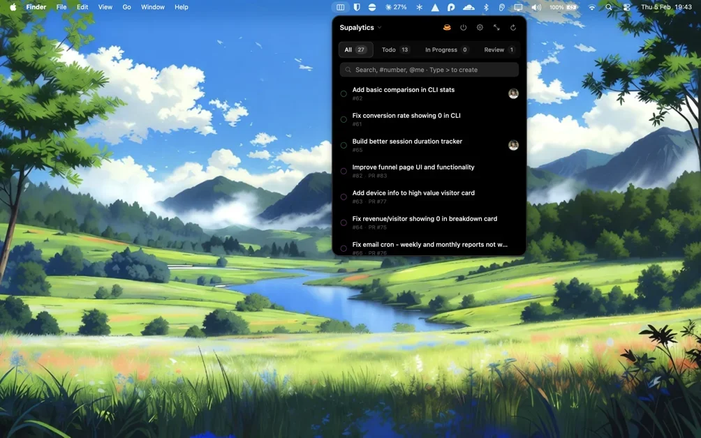 [GitBoard] Menubar mac app for Github Projects