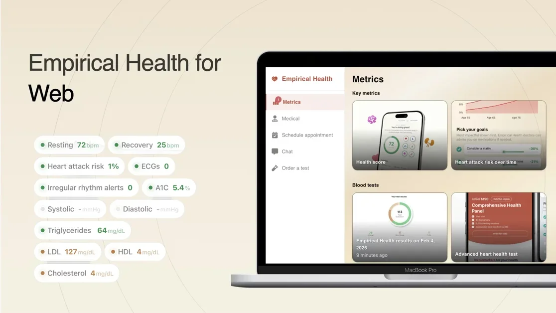 [Empirical Health for web] Comprehensive preventive heart health solution scaled w/ AI