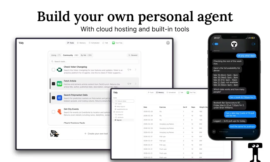 [Tidy] A personal assistant that can learn to use any app you use