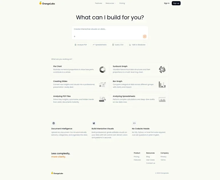 [OrangeLabs] Analyze, interpret, and create interactive visuals from data