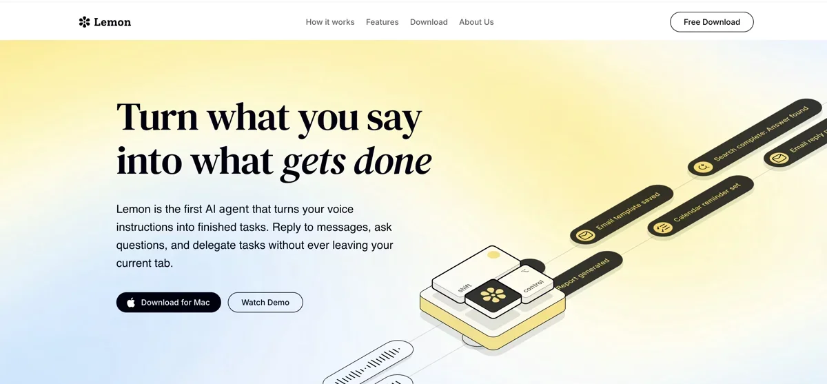 [Lemon] Voice-Powered AI Agent That Turns Speech Into Done Tasks