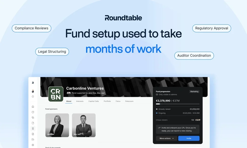 [Roundtable - Fund as a Service] Launch your investment fund in days, not months