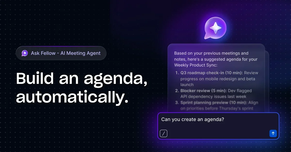 [Ask Fellow] Automate post-meeting actions from documentation to emails