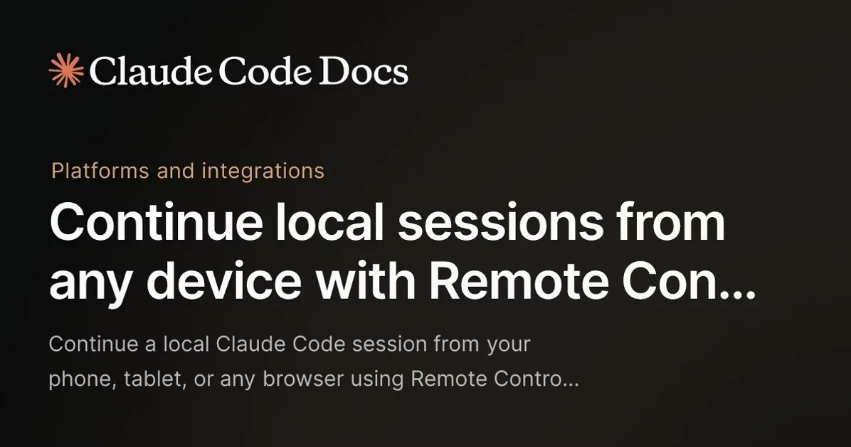 [Claude Code Remote Access] Monitor & control your agent from anywhere.