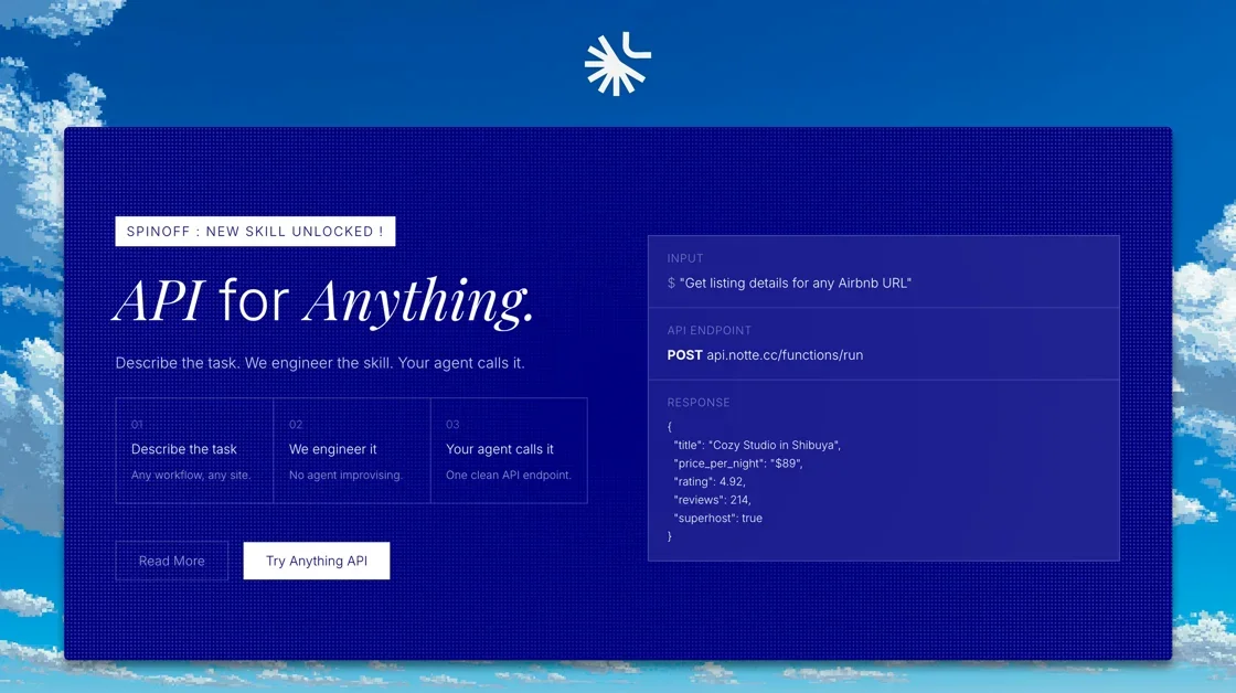 [Anything API] Any website. We deliver the API.